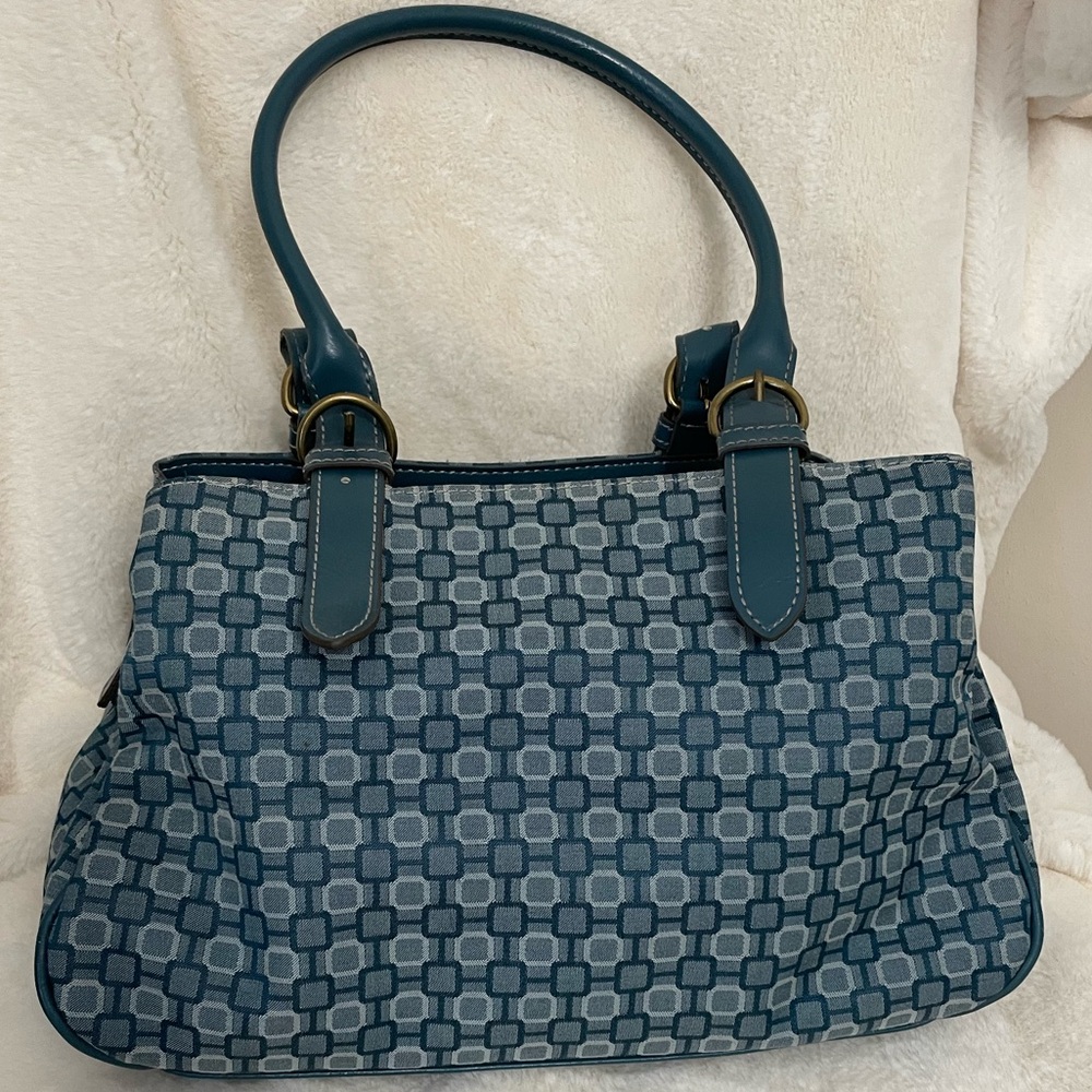 Nine West Teal Patterned Shoulder Bag